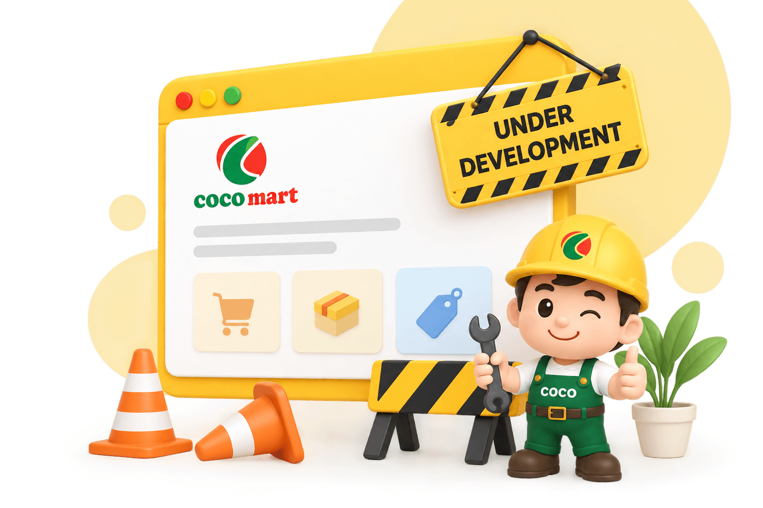 Website Coco Group sedang dalam pengembangan
